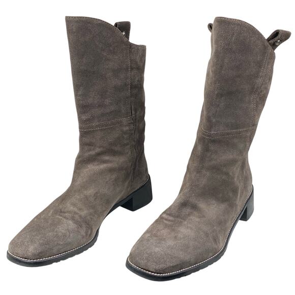 Stuart Weitzman Women’s Actnatural Gray Suede Pull On Ankle Boot Size US 9 - Picture 6 of 13